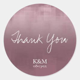 水彩反射お礼Mauve ID774 ラウンドシール