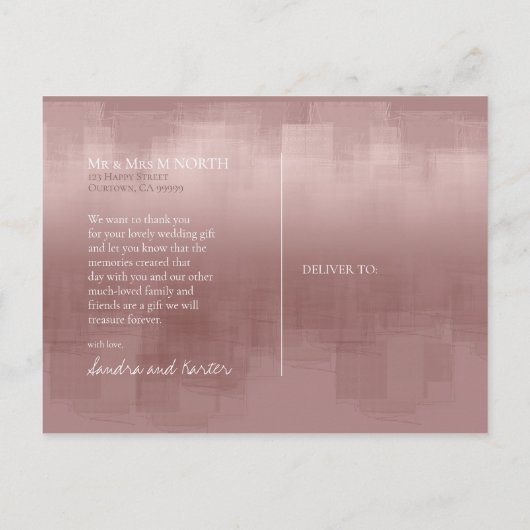 水彩反射サンキューシナモンID774 ポストカード (裏面)