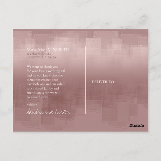 水彩反射サンキューシナモンID774 ポストカード (裏面)