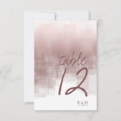 水彩反射テーブル番号シナモンID774 招待状 (正面)