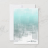 水彩反射ブライダルシャワーティール（緑がかった色）ID774 招待状 (裏面)