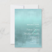 水彩反射リハーサルティール（緑がかった色）ID774 招待状 (正面)