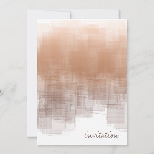 水彩反射結婚の粘土ID774 招待状 (裏面)