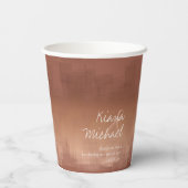 水彩反射結婚の粘土ID774 紙コップ (裏面)