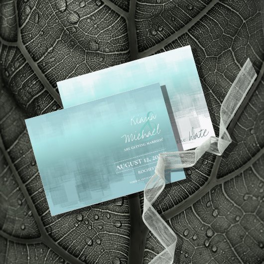 水彩反射結婚ティール(緑がかった色)ID774 セーブザデート