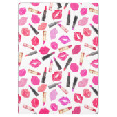 水彩口紅の模様メイクアップアーティスト クリップボード (裏面)