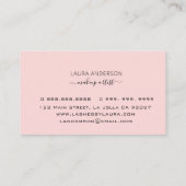 水彩口紅メイクアップアーティストビジネスカード 名刺 (裏面)