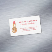 水彩口紅レッド金ゴールド口紅カラーディストリビューター マグネット名刺 (インサイチュ)