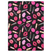 水彩口紅模様化粧アーティスト クリップボード (裏面)