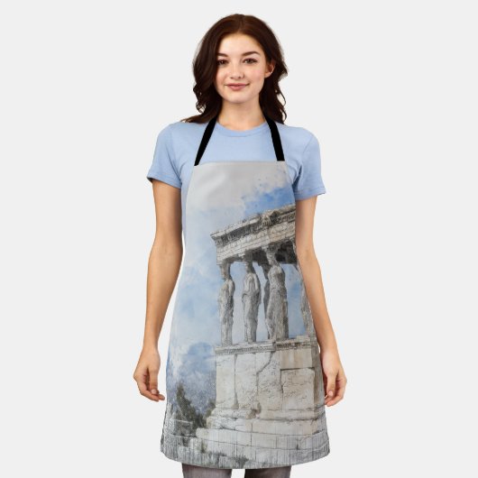 水彩古代アテネギリシャのエプロン – 歴史 エプロン (着用した状態)