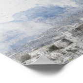 水彩古代ギリシャのアテネ遺跡 ポスター (角)