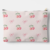 水彩可愛いさくらんぼと弓。 アクセサリーポーチ (裏面)