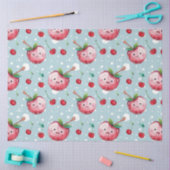 水彩可愛いさくらんぼデカップアート 薄葉紙 (クラフト)