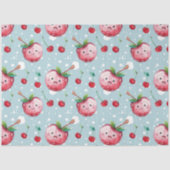 水彩可愛いさくらんぼデカップアート 薄葉紙 (正面)