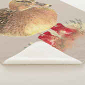 水彩可愛いアヒルのゴムブーツ動物アート シェルパブランケット (3/4)