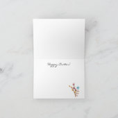 水彩可愛いイースターお洒落グリーティングカード カード (内部)