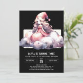 水彩可愛いウィザード誕生日 招待状 (スタンド正面)