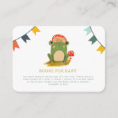 水彩可愛いカエル赤ちゃんシャワーベビー エンクロージャーカード (正面)