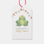 水彩可愛いカエル赤ちゃんシャワー ギフトタグ (裏面)