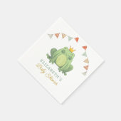 水彩可愛いカエル赤ちゃんシャワー スタンダードカクテルナプキン (角)