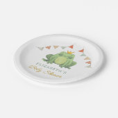 水彩可愛いカエル赤ちゃんシャワー ペーパープレート (アングル)