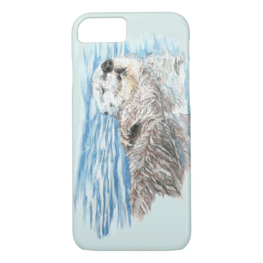 水彩可愛いカワウソ動物自然 Case-Mate iPhoneケース (裏面)