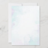 水彩可愛いキティ猫誕生日サンキューカード 招待状 (裏面)