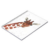 水彩可愛いキリン動物サファリジャングルアート ノートブック (左側)