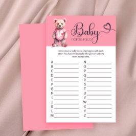 水彩可愛いクマ赤ちゃんシャワーゲーム