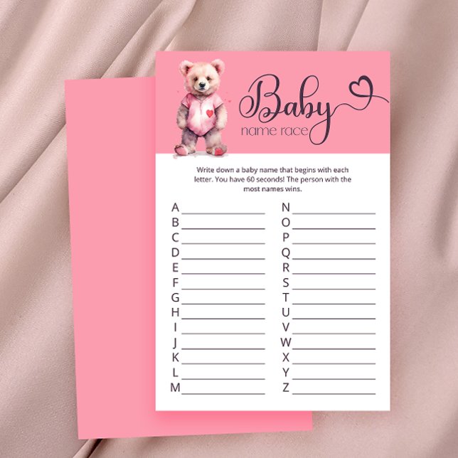 水彩可愛いクマ赤ちゃんシャワーゲーム (クリエイターアップロード済み)