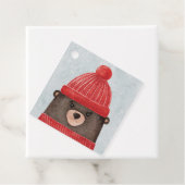 水彩可愛いクマ。クリスマスウッドランド動物 フェイバータグ (インサイチュ)