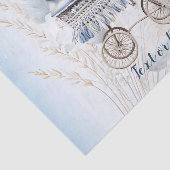 水彩可愛いクラシックベビーベビーカー青フローラ 薄葉紙 (詳細)