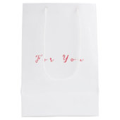 水彩可愛いケシの花 ミディアムペーパーバッグ (裏面)