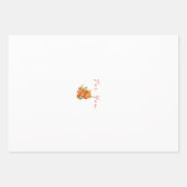 水彩可愛いケシの花 ラッピングペーパーシート (正面2)