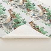 水彩可愛いコアラクマ野生動物アート シェルパブランケット (3/4)