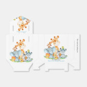 水彩可愛いサファリジャングルガール誕生日 フェイバーボックス (折り畳みなし)