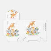 水彩可愛いサファリジャングルガール誕生日 フェイバーボックス (折り畳みなし)