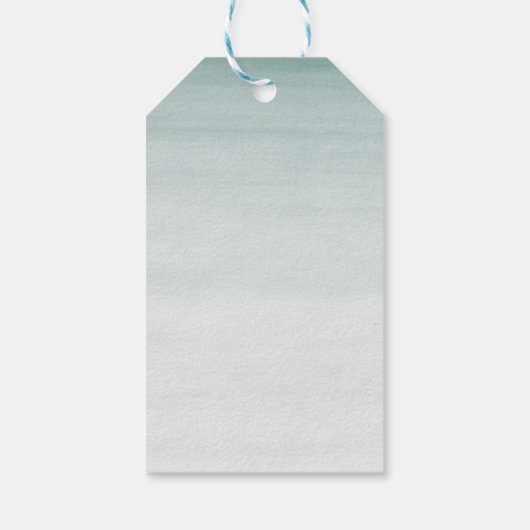 水彩可愛いサファリジャングル動物ありがとう ギフトタグ (裏面)