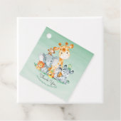 水彩可愛いサファリジャングル動物ありがとう フェイバータグ (インサイチュ)