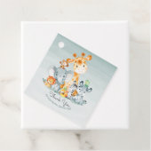 水彩可愛いサファリジャングル動物ありがとう フェイバータグ (インサイチュ)