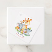 水彩可愛いサファリジャングル動物ありがとう フェイバータグ (インサイチュ)