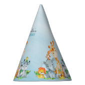 水彩可愛いサファリジャングル動物誕生日 パーティーハット (右)