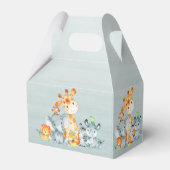 水彩可愛いサファリジャングル動物誕生日 フェイバーボックス (裏面サイド)