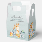 水彩可愛いサファリジャングル動物誕生日 フェイバーボックス (オープン)