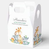 水彩可愛いサファリジャングル動物誕生日 フェイバーボックス (オープン)