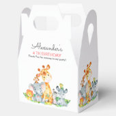 水彩可愛いサファリジャングル動物誕生日 フェイバーボックス (オープン)