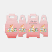 水彩可愛いサファリジャングル動物誕生日 フェイバーボックス (折り畳みなし)