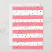 水彩可愛いジャングルエレファントベビーシャワー 招待状 (裏面)