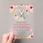 水彩可愛いジャングルゼブラ子供の誕生日 アクリル招待状 (インサイチュ (ポータブル))