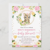 水彩可愛いジャングルタイガーベビーシャワー 招待状 (正面)